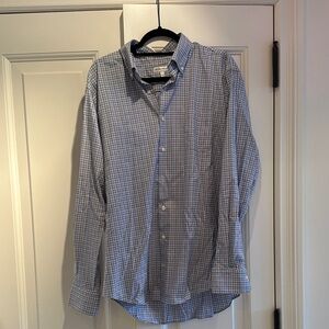 Peter Millar Navy and White Checkered Shirt